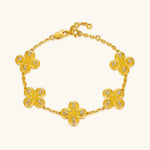 24K Gold Clover Bracelet Saurin Jiya