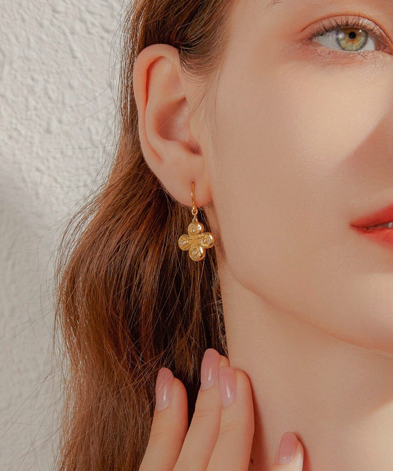 24K Gold Clover Earring Saurin Jiya
