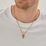 24K Gold Cross Necklace Saurin Jiya