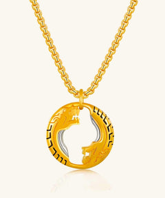 24K Gold Duel Panther Pendant Saurin Jiya