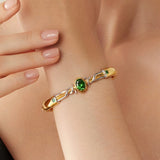 24K Gold Enchanted Emerald Bracelet Saurin Jiya