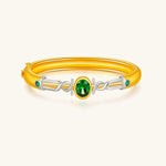 24K Gold Enchanted Emerald Bracelet Saurin Jiya
