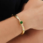 24K Gold Enchanted Emerald Bracelet Saurin Jiya