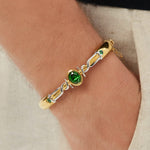 24K Gold Enchanted Emerald Bracelet Saurin Jiya