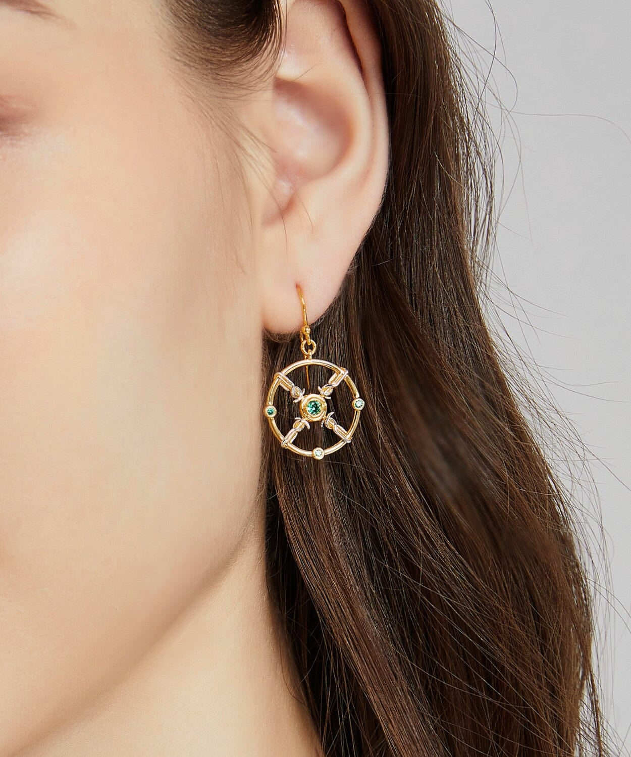 24K Gold Enchanted Emerald Earring Saurin Jiya