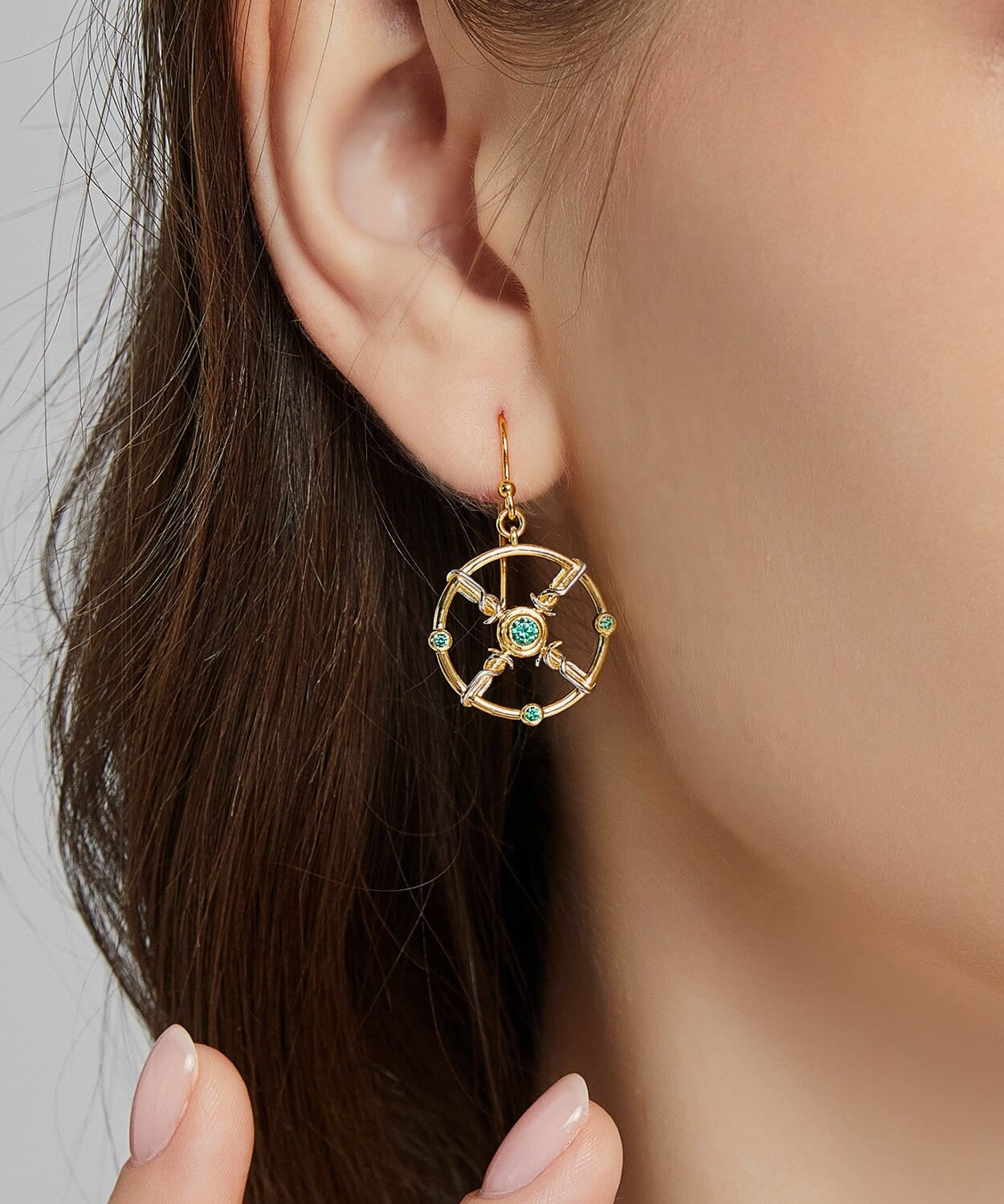 24K Gold Enchanted Emerald Earring Saurin Jiya