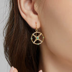 24K Gold Enchanted Emerald Earring Saurin Jiya