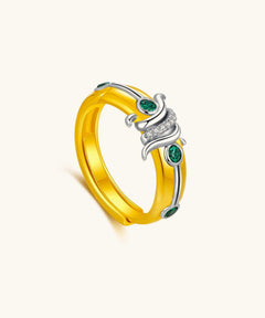 24K Gold Enchanted Emerald Ring Saurin Jiya