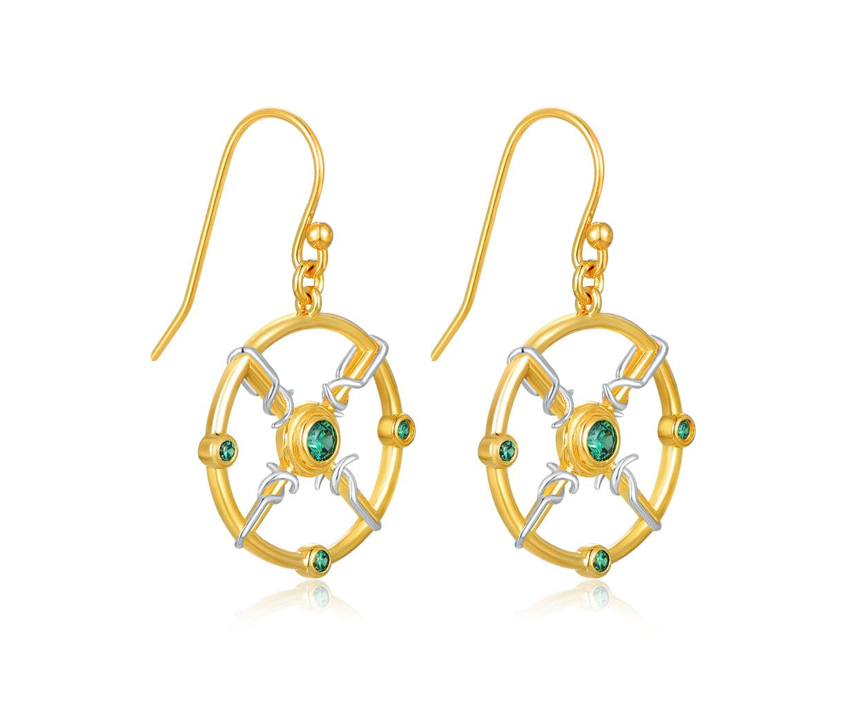 Gold Emerald EarringsHandcrafted Fine Jewelry