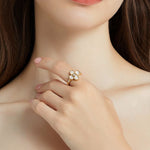 24K Gold Four Leaf Clover Ring Saurin Jiya