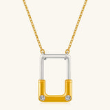 24K Gold Lock Necklace Saurin Jiya