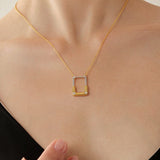 24K Gold Lock Necklace Saurin Jiya