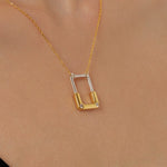 24K Gold Lock Necklace Saurin Jiya