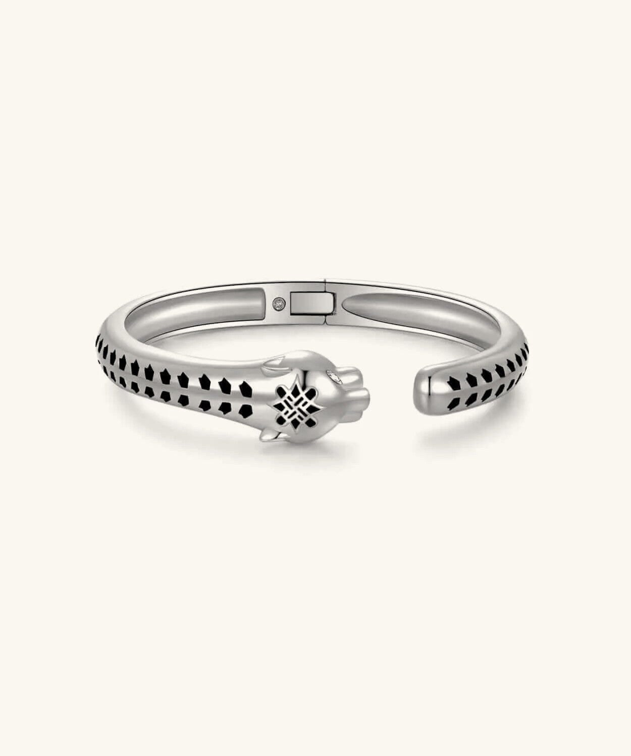 24K White Gold Leopard Bracelet Saurin Jiya