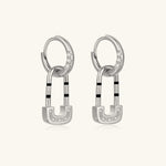 24K White Gold Lock Earring Saurin Jiya