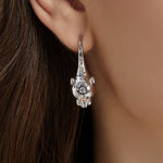 24K White Gold Panther Earring Saurin Jiya