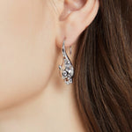 24K White Gold Panther Earring Saurin Jiya