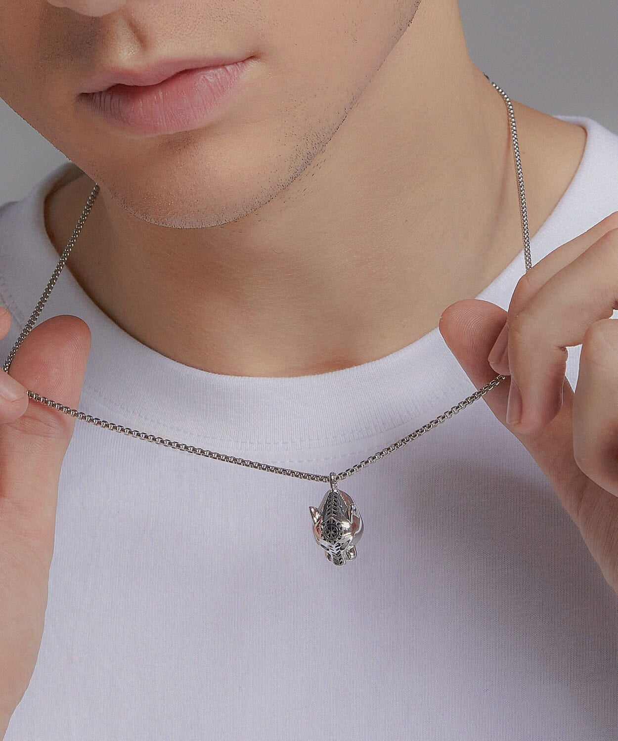 24K White Gold Panther Pendant Saurin Jiya