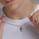 24K White Gold Panther Pendant Saurin Jiya