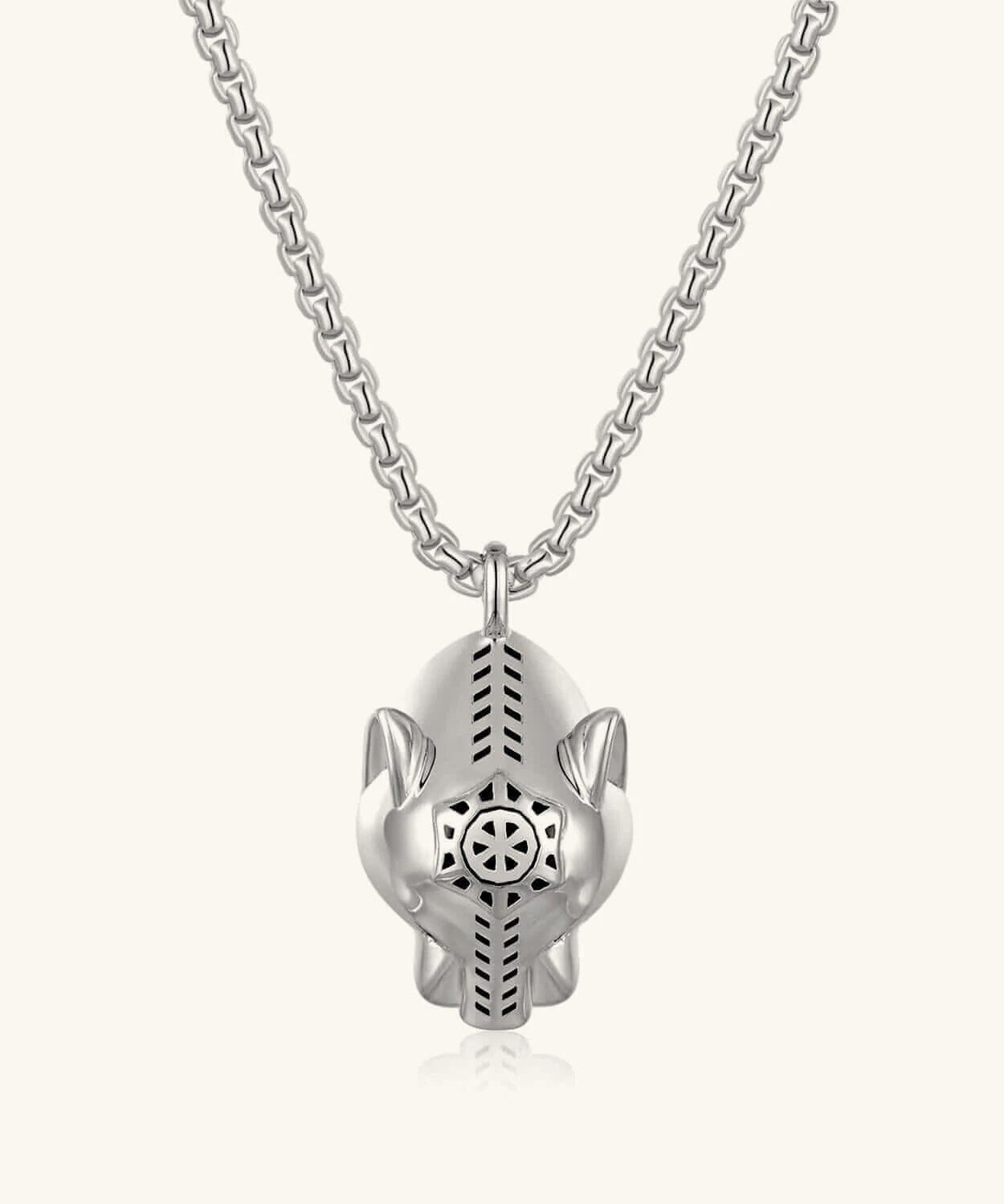 24K White Gold Panther Pendant Saurin Jiya