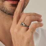 24K White Gold Panther Ring Saurin Jiya