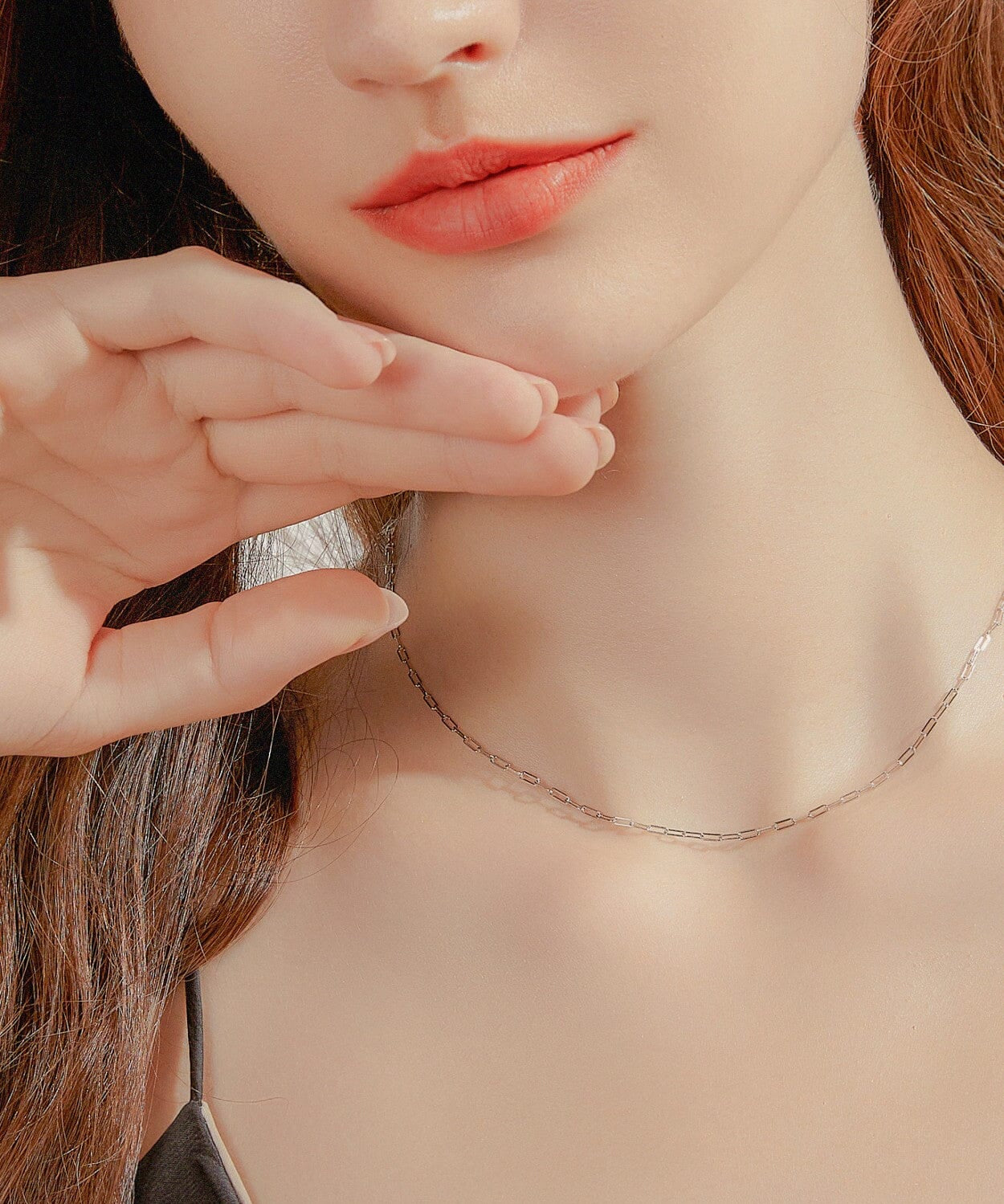 24K White Gold Paperclip Chain - 2mm Saurin Jiya