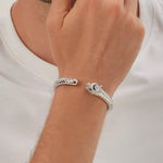 24K White Gold Pavé Panther Bracelet Saurin Jiya