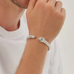 24K White Gold Pavé Panther Bracelet Saurin Jiya