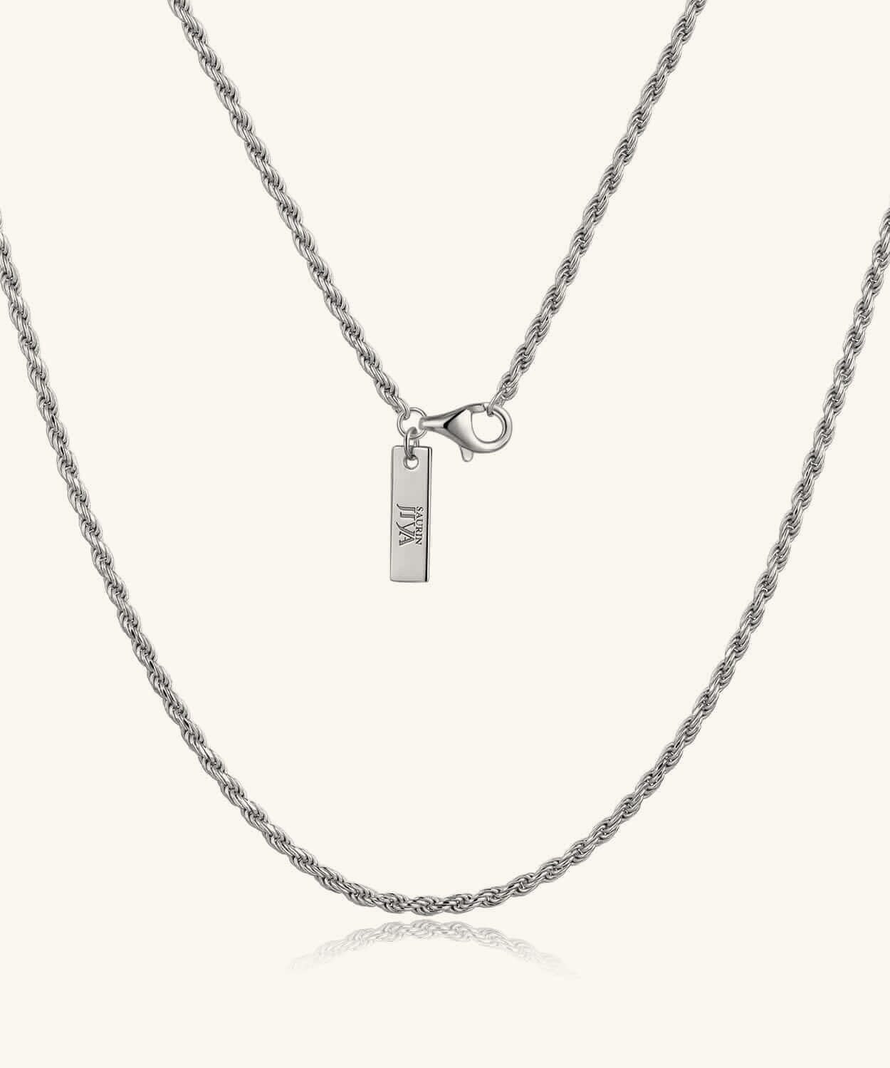 24K White Gold Rope Chain - 2mm Saurin Jiya