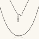 24K White Gold Rope Chain - 2mm Saurin Jiya