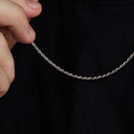 24K White Gold Rope Chain - 2mm Saurin Jiya