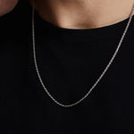 24K White Gold Rope Chain - 2mm Saurin Jiya