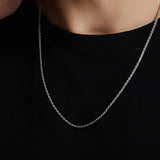 24K White Gold Rope Chain - 2mm Saurin Jiya