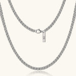 24K White Tennis Chain - 3mm Saurin Jiya