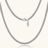 24K White Tennis Chain - 3mm Saurin Jiya