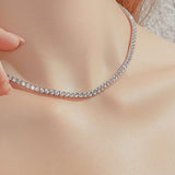 24K White Tennis Chain - 3mm Saurin Jiya
