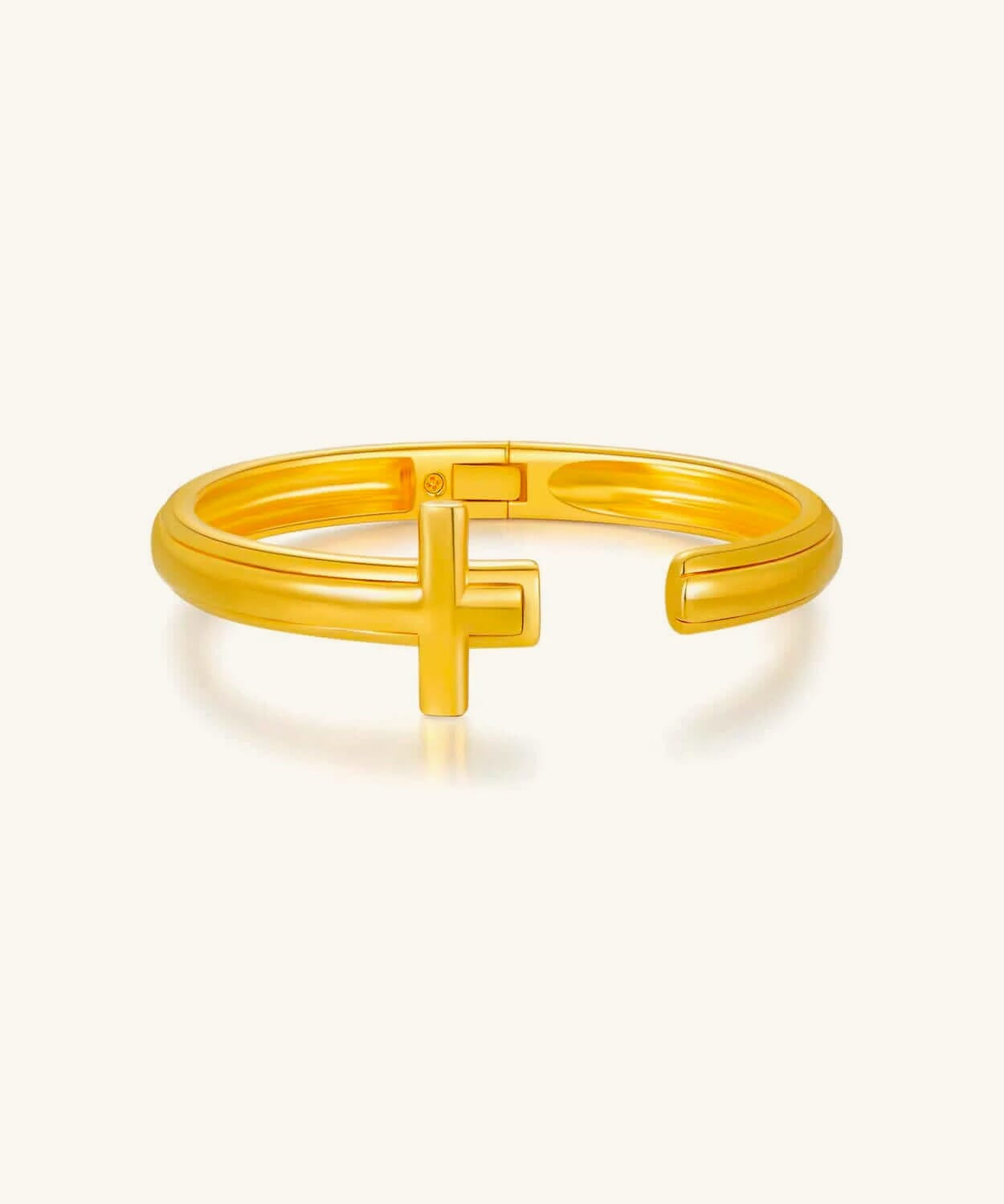 24K Yellow Gold Cross Bracelet Saurin Jiya