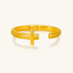 24K Yellow Gold Cross Bracelet Saurin Jiya