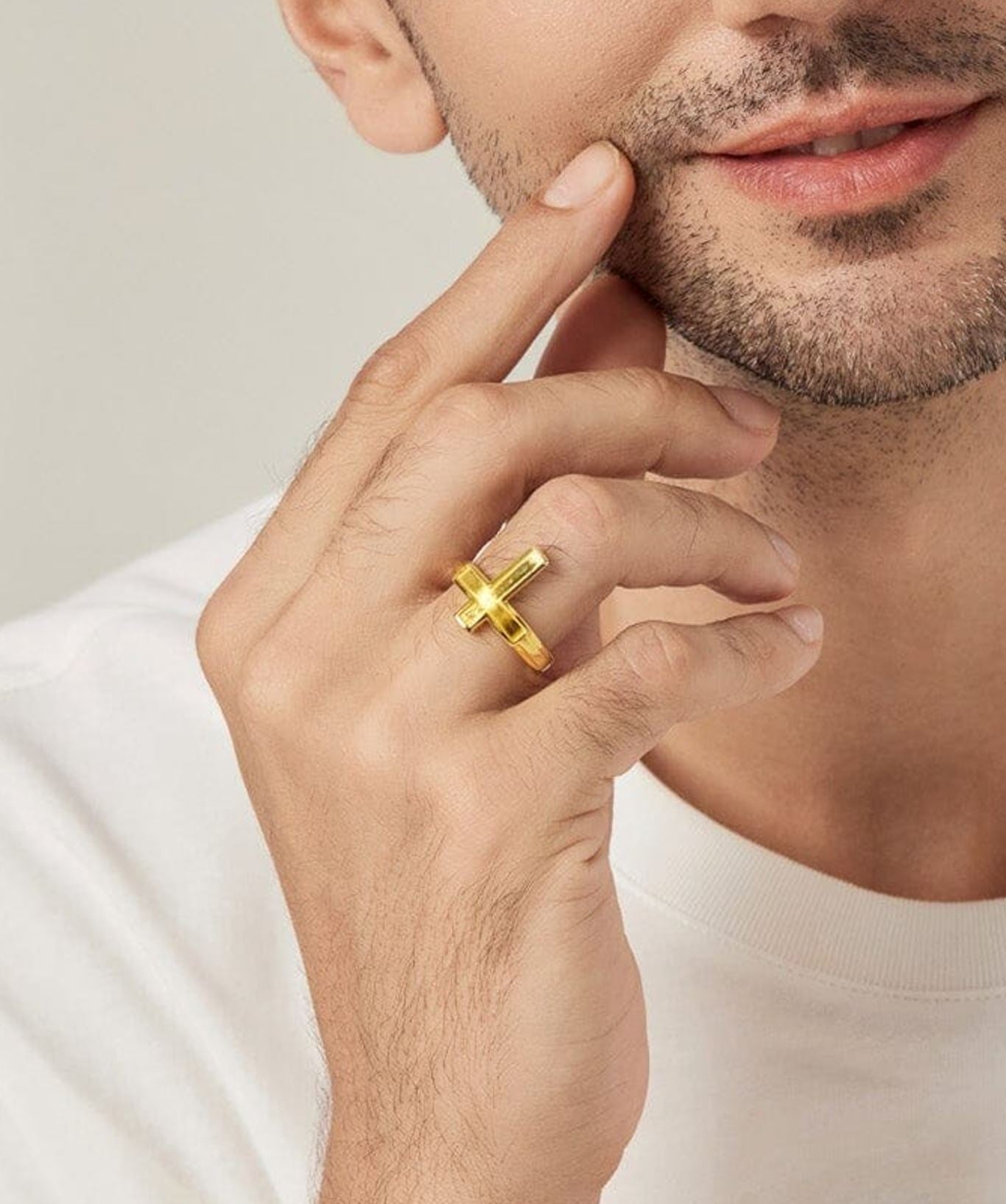 Gold Cross Ring
