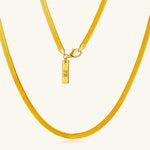 24K Yellow Gold Herringbone Chain - 3mm Saurin Jiya