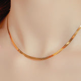 24K Yellow Gold Herringbone Chain - 3mm Saurin Jiya