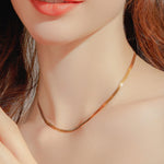 24K Yellow Gold Herringbone Chain - 3mm Saurin Jiya