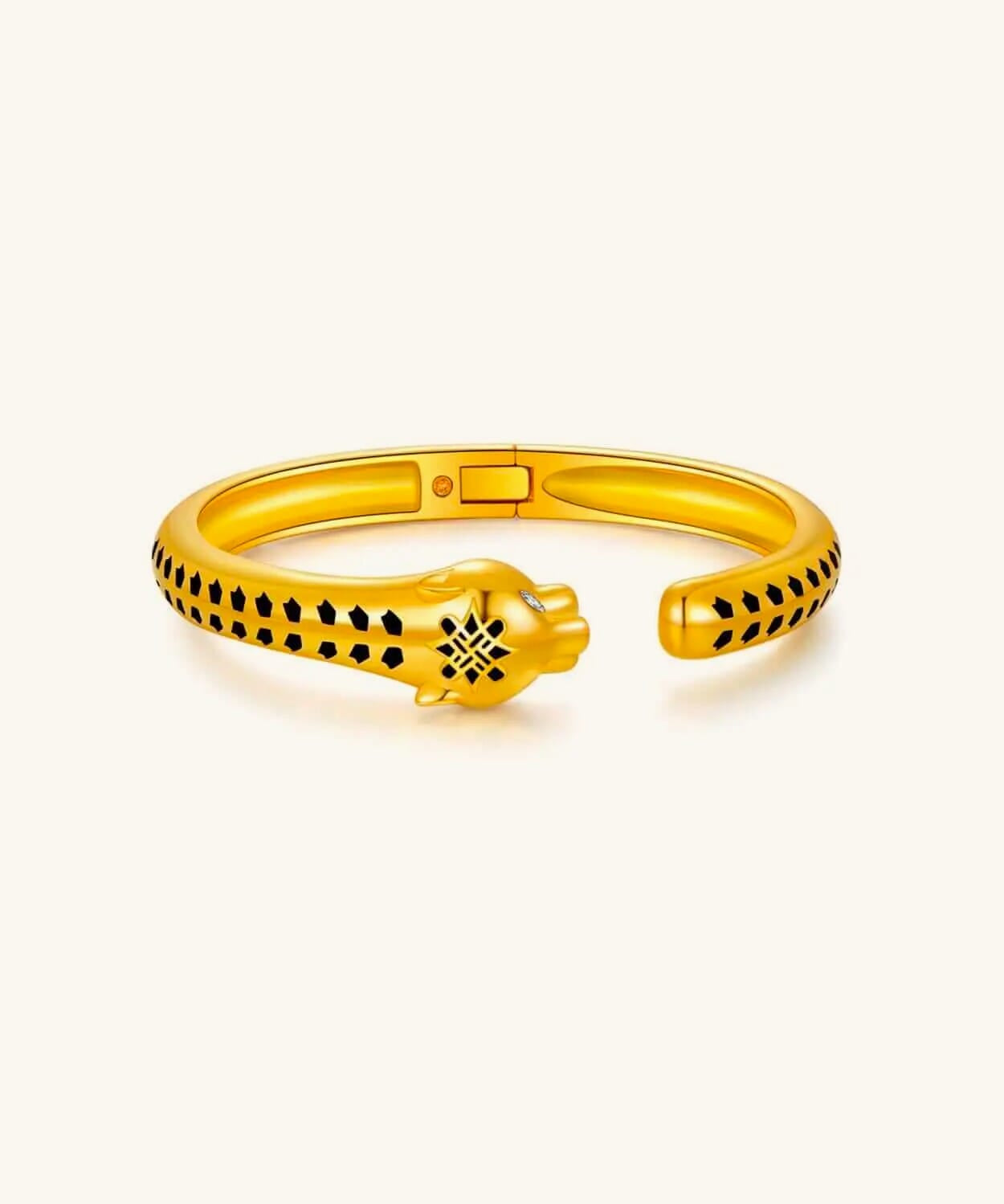 24K Yellow Gold Leopard Bracelet Saurin Jiya