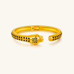 24K Yellow Gold Leopard Bracelet Saurin Jiya