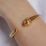 24K Yellow Gold Leopard Bracelet Saurin Jiya