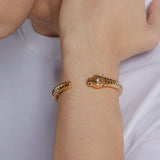 24K Yellow Gold Leopard Bracelet Saurin Jiya