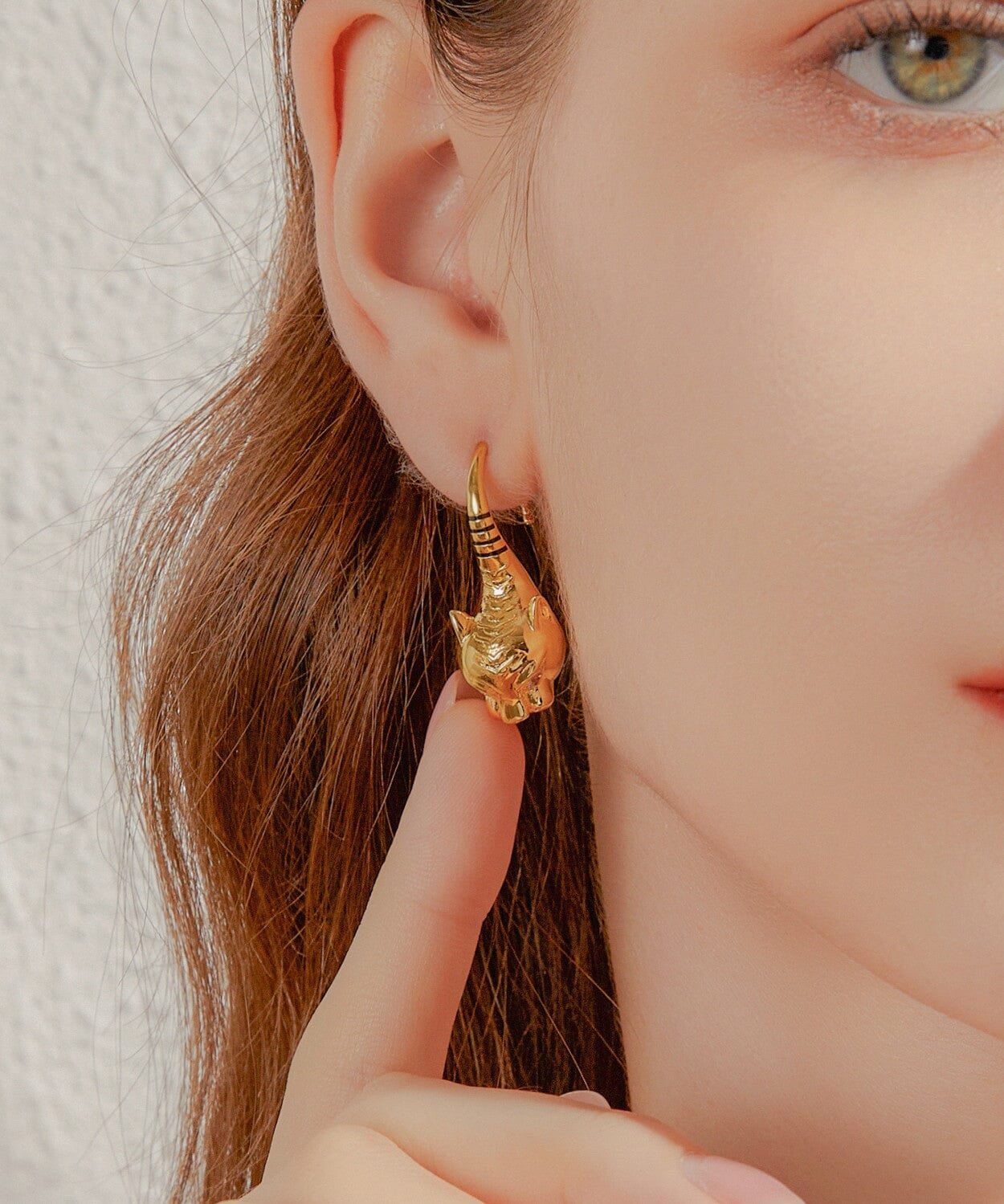 24K Yellow Gold Leopard Earring Saurin Jiya