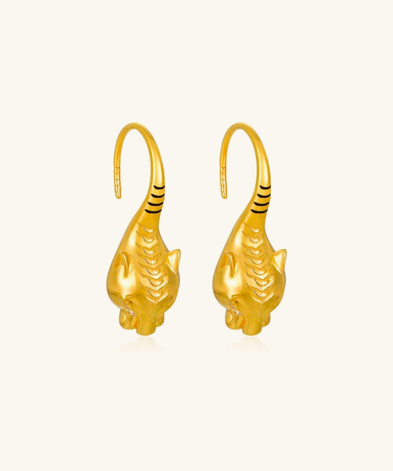 24K Yellow Gold Leopard Earring Saurin Jiya