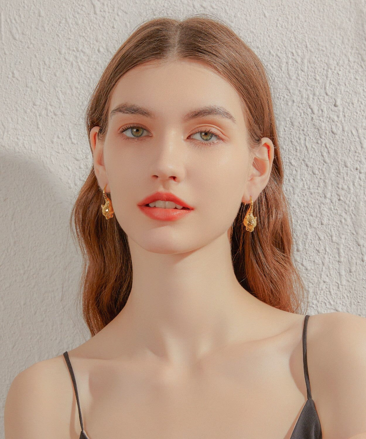 24K Yellow Gold Leopard Earring Saurin Jiya