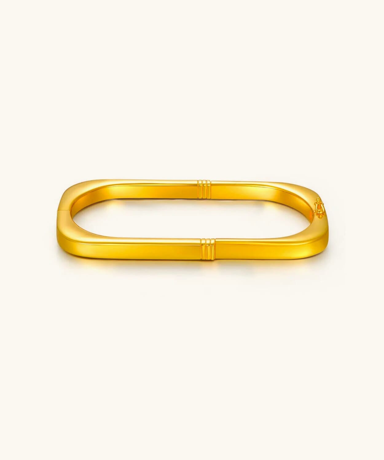 24K Yellow Gold Lock Bracelet Saurin Jiya